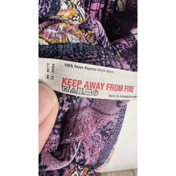 Intimately Free People Me To You Printed Mini Slip Dress Purple Combo Size XS - Picture 8 of 9